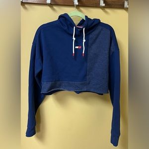 Tommy Hilfiger Sport Blue Cropped Hoodie Shirt